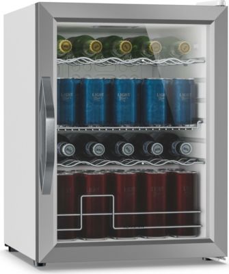Mini réfrigérateur KLARSTEIN Beersafe porte vitrée 64x48cm 60L Argent