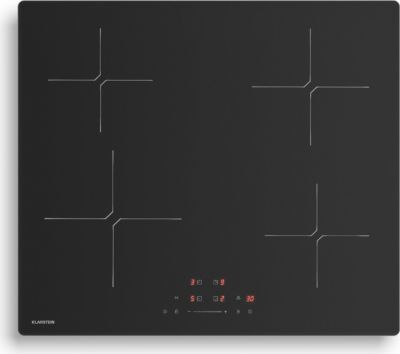 Plaque induction KLARSTEIN 4 zones 7400 W 60 cm Noir PowerGlide