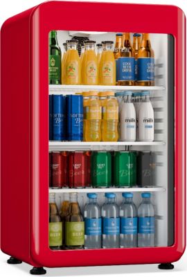 Réfrigérateur 1 porte KLARSTEIN Audrey Evo 72x38cm LED 95W Rouge