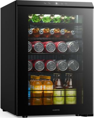 Mini réfrigérateur KLARSTEIN Bevora 65cm 62L Frigo Porte Vitrée Noir