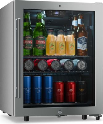 Réfrigérateur 1 porte KLARSTEIN LuxeChill 64x48cm LED Noir Inox