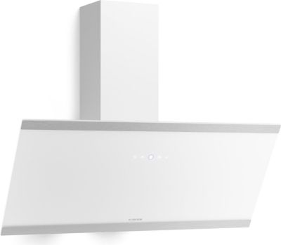 Hotte décorative murale inclinée KLARSTEIN Flashline inclinée 578m³/h 90 cm Blanc