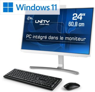 Ordinateur tout-en-un CSL-COMPUTER U24W-AMD/5650GE/1000Go/16Go/Win11Pro