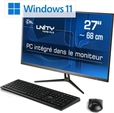 Ordinateur tout-en-un CSL-COMPUTER Unity F27B-ALS/256Go/8Go/Win11
