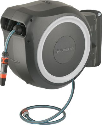 Effeuilleur GARDENA Gardena Boîte murale tuyaux RollUp L (bl