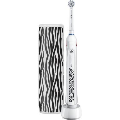 Brosse à dents électrique ORAL-B Smart teen blanche avec etui zebre