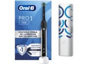 Brosse à dents électrique ORAL-B Pro 1 noire et etui de voyage