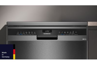 Lave vaisselle 60 cm SIEMENS SN23EC22AE, varioSpeed Plus, Acier brossé noir