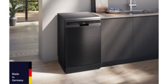 Lave vaisselle 60 cm SIEMENS SN23EC22AE, varioSpeed Plus, Acier brossé noir