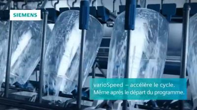 Voir la vidéo pour Lave vaisselle 60 cm SIEMENS SN23EC22AE, varioSpeed Plus, Acier brossé noir