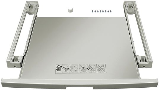 ASKO HI1153W Kit de superposition lave-linge/sèche-linge avec une planche à  repasser coulissante, Blanc