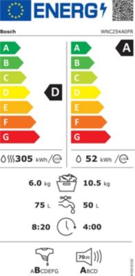 Lave linge séchant hublot BOSCH WNC254A0FR