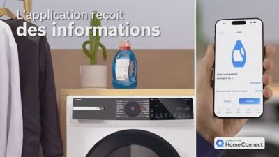 Voir la vidéo pour Lave linge séchant hublot BOSCH WNG254AQFR - 10,5/6 kg - 1400 tr/min - Dosage automatique - Connecté