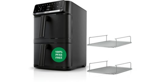 Friteuse sans huile BOSCH Série 6 Double bac vertical Noir MAFD661