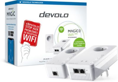 devolo Magic 1 LAN : Starter Kit CPL pour un internet fiable dans toute la  maison via le circuit électrique, idéal pour le télétravail, prises  françaises : : Informatique