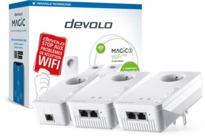 devolo Magic 1 LAN : Starter Kit CPL pour un internet fiable dans toute la  maison via le circuit électrique, idéal pour le télétravail, prises  françaises : : Informatique