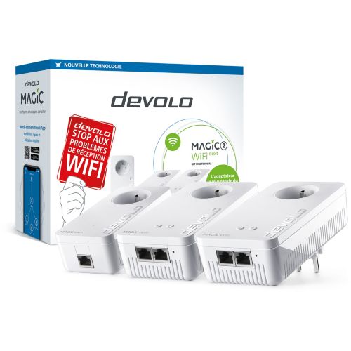 Pack de 3 adaptateurs CPL Devolo Magic 1 Wi-Fi Multiroom - CPL