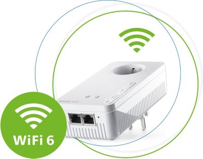 TP-Link CPL WiFi G.hn2440, WiFi 6 AX1800, jusqu'à 1428 Mbps via Powerline,  Prise Intégrée (Type F), Idéale pour Profiter du Service Multi-TV à la