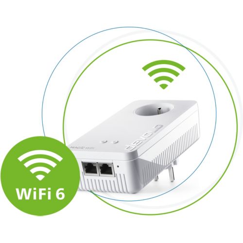 CPL devolo Magic 1 WiFi Mesh - 1200 Mbit/s avec prise intégrée et 2x RJ45 -  CPL - Devolo
