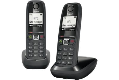 GIGASET Téléphone sans fil DUO - AS405 - Noir pas cher 