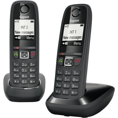 Téléphone sans fil GIGASET AS405 Duo Noir Reconditionné