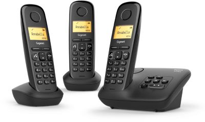 Téléphone sans fil GIGASET A270A Trio Noir