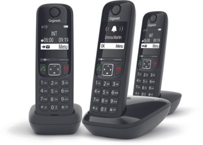 Téléphone sans fil GIGASET AS690 Trio Noir