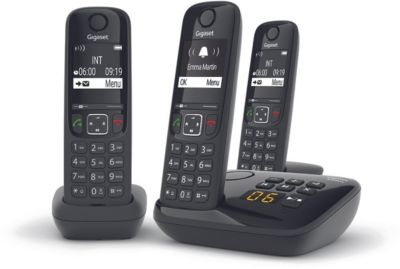 Téléphone sans fil GIGASET AS690 A Trio Noir Reconditionné