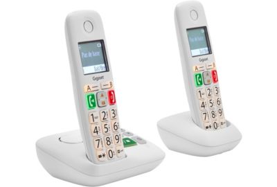 Téléphone sans fil GIGASET E290A Duo Blanc