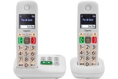 Téléphone sans fil GIGASET E290A Duo Blanc
