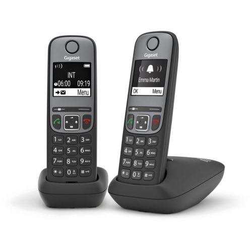Gigaset Comfort 550 Duo téléphone DECT sans fil, 1 combiné supplémentaire,  noir sur
