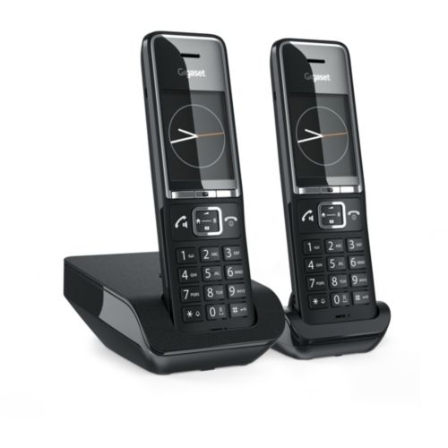 Gigaset comfort 550 duo téléphone dect sans fil, 1 combiné supplémentaire,  noir