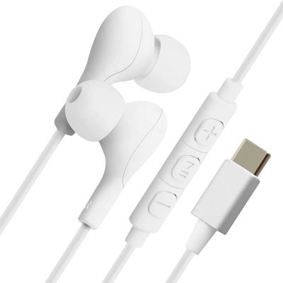 Ecouteurs filaire usb c blanc force play - Conforama