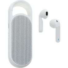 Ecouteurs 4 SMARTS Bluetooth + Enceinte Eara Twin Blanc