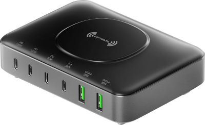 Station de chargement 4 SMARTS GaN 100W - Induction + 4x USB-C + 2x USB