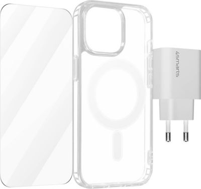 Coque 4 SMARTS iPhone 15 Pro, Coque + Film + Chargeur