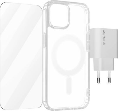 Coque 4 SMARTS iPhone 15 Plus, Coque + Film + Chargeur