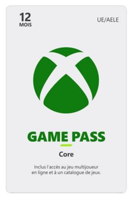 Abonnement MICROSOFT Xbox Game Pass Core 12 mois Abonnement MICROSOFT Xbox Game Pass Core 12 mois