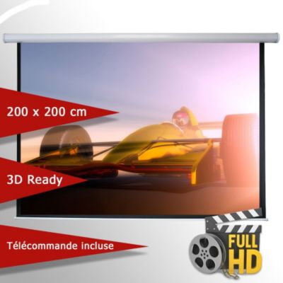 Ecran de projection CELEXON motorisé 200 x 200 cm  Ecran de projection CELEXON motorisé 200 x 200 cm 
