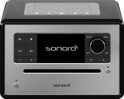 Radio réveil SONORO Radio Internet ELITE Noir/Argent