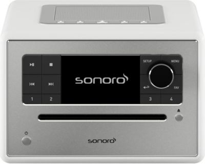 Radio réveil SONORO Radio Internet ELITE Blanc/Argent Radio réveil SONORO Radio Internet ELITE Blanc/Argent