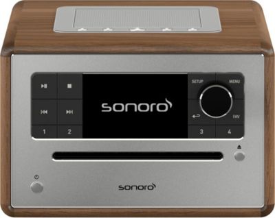 Radio réveil SONORO Radio Internet ELITE Noyer