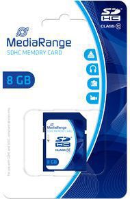 Carte SD MEDIA-RANGE Carte SDHC 8GO Mediarange classe 10