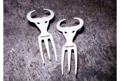 Fourchette à viande STEAK CHAMP apéro mini bull fork