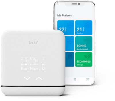 tado° Kit de Démarrage pour Thermostat Intelligent V3+ - Comprend 3 Têtes