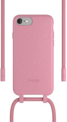 Coque avec cordon WOODCESSORIES iPhone 6/7/8/SE Tour de cou Bio rose