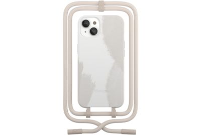 Coque avec cordon WOODCESSORIES iPhone 13 mini Tour de cou blanc