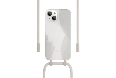 Coque avec cordon WOODCESSORIES iPhone 13 mini Tour de cou blanc