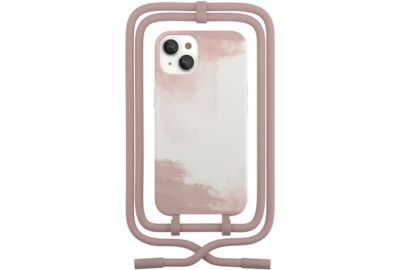 Coque avec cordon WOODCESSORIES iPhone 13 mini Tour de cou rouge