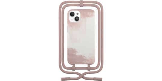 Coque avec cordon WOODCESSORIES iPhone 13 mini Tour de cou rouge